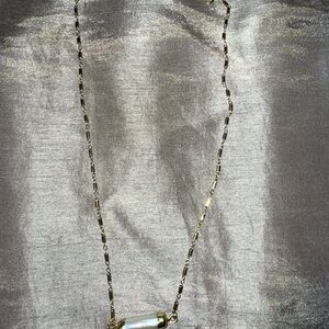 Elegant Gold Plated Mother of Pearl Necklace